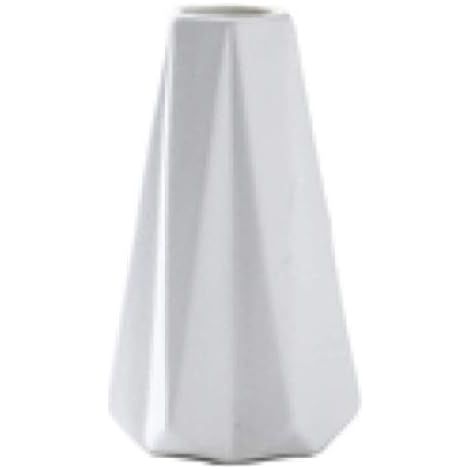 Vase Céramique Moderne Blanc, Petit, Fleurs, Chambre, Maison, Campagne, Élégant, Lignes, Déco Intérieure (1/5)