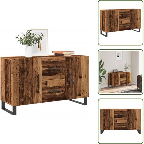 Credenza da cucina - vidaXL Credenza Legno Antico 100x36x60 cm in Legno Multistrato - Credenza da bagno