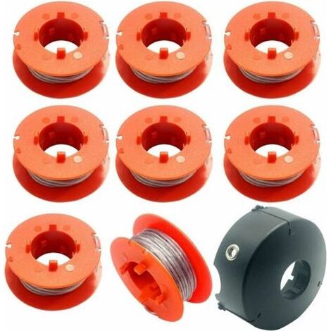 Bobine de fil de rechange pour débroussailleuse Bosch ART 23, 26, 30 Combitrim, Easytrim, vendue avec housse de protection, modèle F016L71088 (8 bobines + 1 couverture). (1/5)