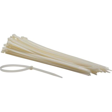 COLLIERS DE SERRAGE EN NYLON - 7.8 X 400 MM - BLANC (100 PCS) PEREL ECTW400 (1/4)