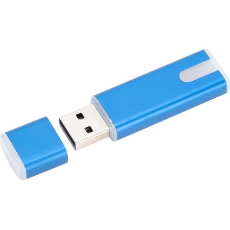 Clé USB 2.0, format mini, 32 Go, bleue, pour stockage portable et accessoires informatiques. (1/5)