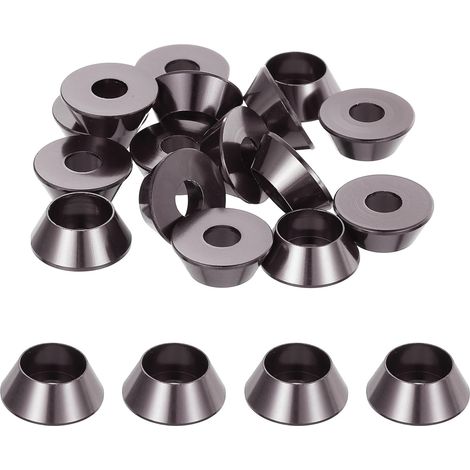 20 Pièces Rondelles à Tête Fraisée, Rondelles de Tasse M5 x 14 mm, Rondelle Fraisée, Rondelle Boulon En Aluminium Pour vis à tête, tige filetée, Accessoires Mécaniques, Gris titane (1/5)