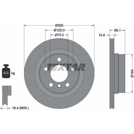 Lot de 2 Disques de frein Textar 92257203 BMW 34216792227 6792227