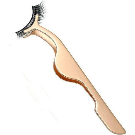 Pinzas para pestañas de acero inoxidable con punta curva en forma de cola de pez, rizador de pestañas postizas, aplicación y remoción de extensiones de pestañas.