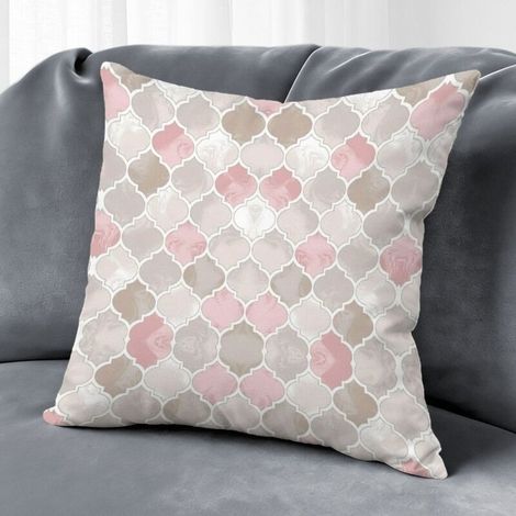 Housse de coussin extérieur fleurs, décoration salon maison,50×50cm (1/5)