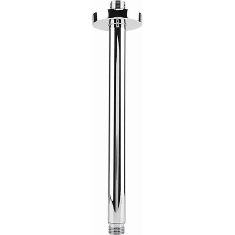 Bras de douche rond en acier inoxydable pour montage mural de pommeau de douche de plafond de salle de bain (25 cm)