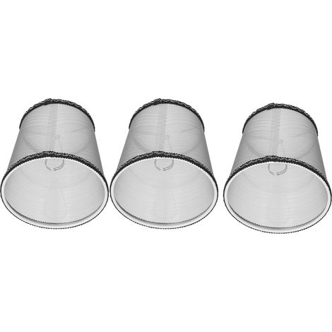 Lot de 3 abat-jour E14 en tissu, excellente transmission de la lumière, pour lustre ou lampe de maison (1/5)