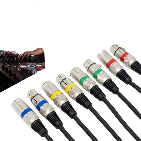 Cavi DMX, costruzione di alta qualità, compatibilità versatile, nero (1/2)