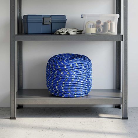 vidaXL Cuerda multiusos 8 mm 25 m Azul PP 420 kg Carga máx. (1/5)