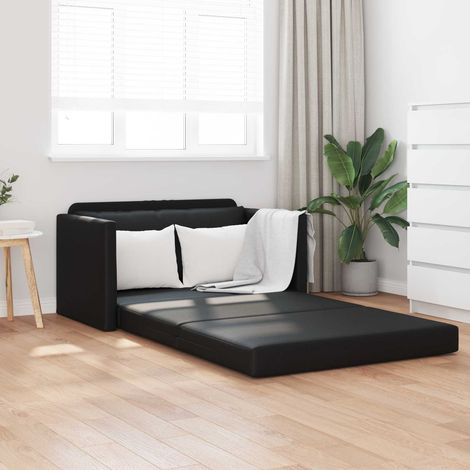 Schlafsofa Schwarz 124 x 71 x 78 cm Kunstleder