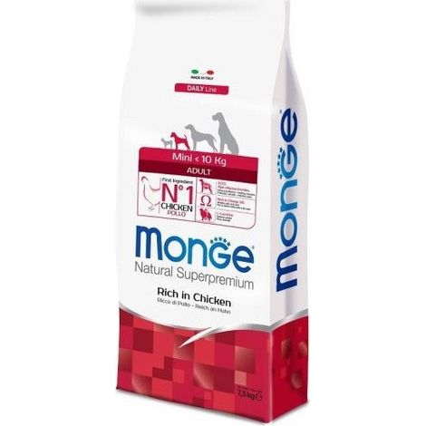 Monge Dog Natural Superpremium Adult Mini Pollo - Sacco 7,5 Kg -
