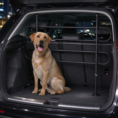 Ausziehbares Sicherheits-Trenngitter für Hunde und Haustiere, universal einsetzbares Türschutzgitter (1/5)