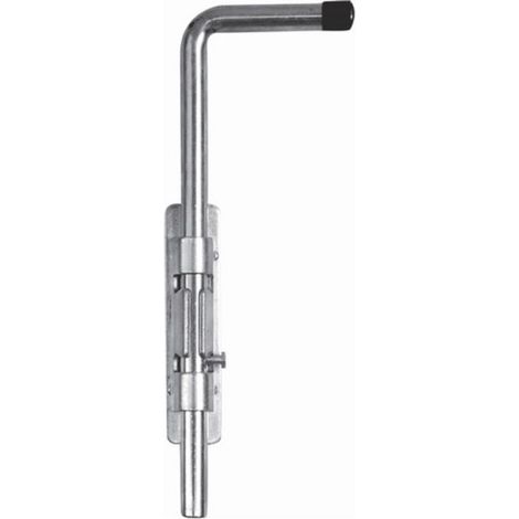 Deco Fer Forge – Verrou à levier pour portail – Acier zingué – Hauteur 400mm Ø16mm – À souder – Fixation par vissage pour extérieur