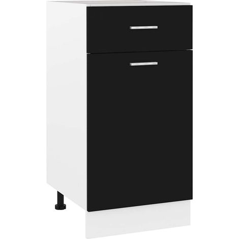 Maison Exclusive - Armoire à tiroirs "Lyon" Noir 40 x 46 x 81,5 cm Bois d'ingénierie (1/5)