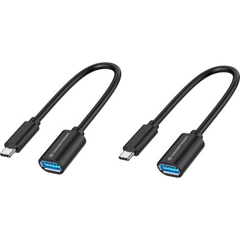 Conceptronic ABBY11B OTG-Adapter für USB-C zu USB-A 2er Pack, 20cm