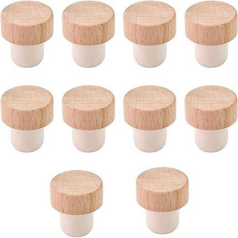 T-förmiger Flaschenverschluss, 10er-Packung, wiederverwendbarer Korken für Öle, Getränke oder alkoholische Getränke, klassische T-Form, ideal für Wein, Spirituosen oder Würzmittel. (1/5)