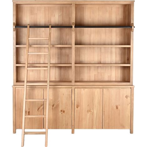 Libreria Pino Metal 200X45X220 Escalera (1/5)
