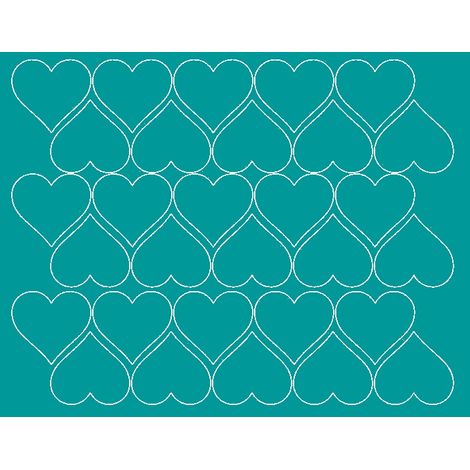 Autocollants en forme de cœur pour la Saint-Valentin, 4 cm, 30 pièces, turquoise brillant
