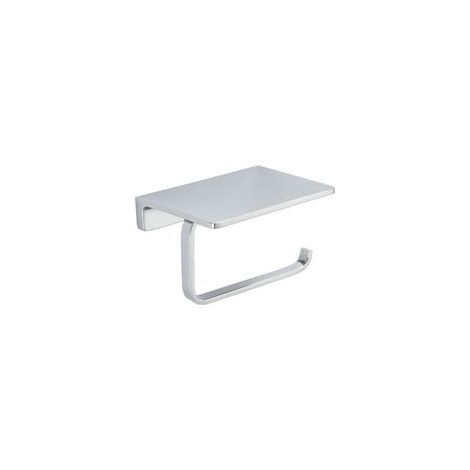 Portepapier toilette avec étagère, chrome (1/4)