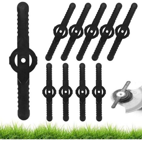Lames de rechange pour coupe-bordure - - 60 pièces - Plastique noir - Longueur 14 cm - Largeur 3,2 cm (1/4)