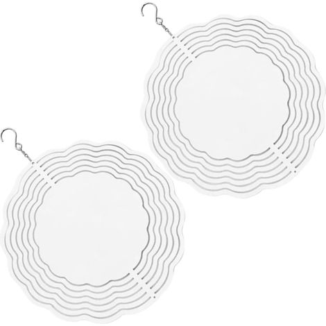 2pièces Éoliennes pour Sublimation Décoration Suspendue De Jardin Décor De Vent pour Extérieur Et Intérieur (1/5)