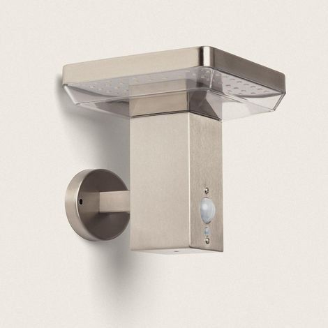 Applique da Parete per Esterni Solare LED Alluminio Barton Square Argento (1/2)
