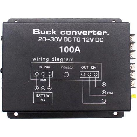 Geeignet für 100A 24V auf 12V Fahrzeugstromrichter mit Temperaturregelung, anwendbar für Pkw, Lkw und Busse.