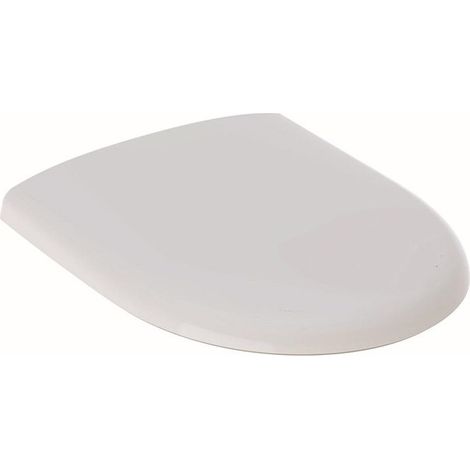 Geberit – Abattant WC fermeture ralentie en duroplast – Déclipsable avec charnières chromées – Fixation par le haut – Blanc