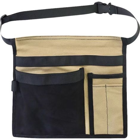 Werkzeuggürtel mit 6 Taschen, multifunktional, strapazierfähig, aus Canvas, verstellbare Werkzeugtasche für Herren, Arbeitstasche für Tischler, Elektriker, Gärtner (1/5)