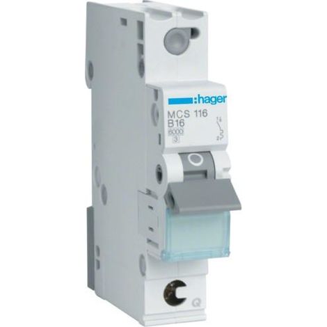 Hager MCS116 interruttore grigio 16 A 1 modulo
