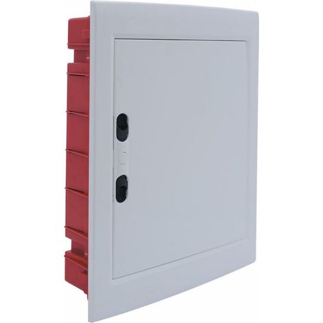 Em Distribution – Coffret électrique nu encastrable 394x305x85mm – 24 modules (2x12) – Indice de protection IP40 – Résistance chocs IK8