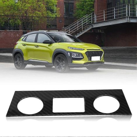 Abdeckung für die Innenraum-Klimaanlagenknöpfe im Hyundai Encino Kauai Kona SUV (Baujahre 2017–2020) aus Kohlefaser