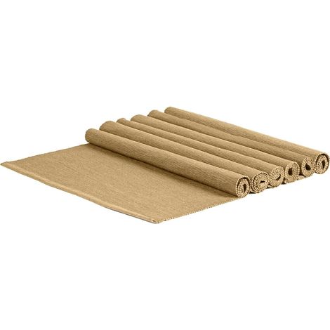 Lot de 6 sets de table rectangulaires en coton bleu 45 x 34,5 cm, résistants à la chaleur, lavables en machine pour salle à manger cuisine, poids total 0,85 kg (1/4)