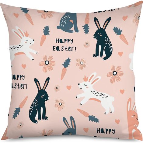 Housse de coussin œufs décorés, motifs fleuris (1/5)