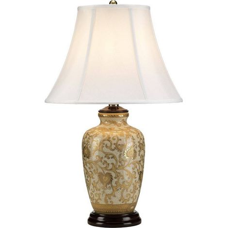 Elstead Gold Thistle - Lampe de table 1 lumière dorée, E27