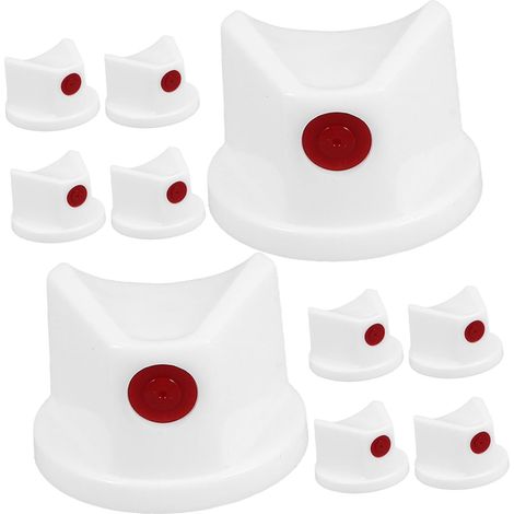 10 Pièces Bouchons Pulvérisateurs pour Bombe Aérosol Peinture Noire, Accessoires en Pe, Design Auto-pulvérisant Facile à Utiliser, pour Graffiti et Peinture Créative (1/5)