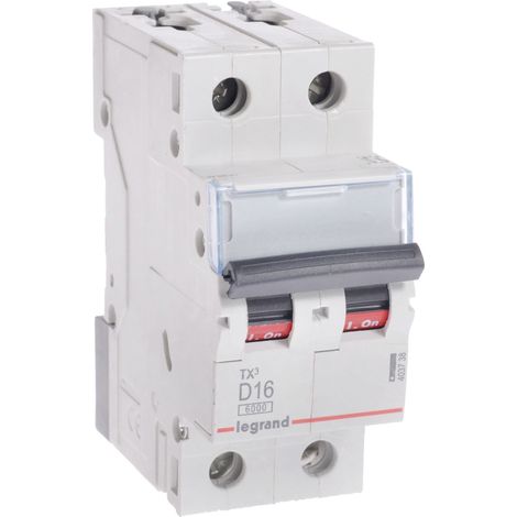 Interrupteur et disjoncteur Legrand s302 tx3 16A 6kA