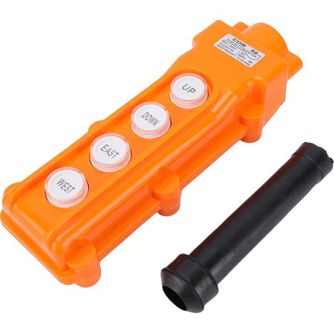 Interrupteur à boutons-poussoirs Haut Bas Gauche Droite 4 boutons Commande de grue pour palan électrique industriel étanche à la pluie (1/5)