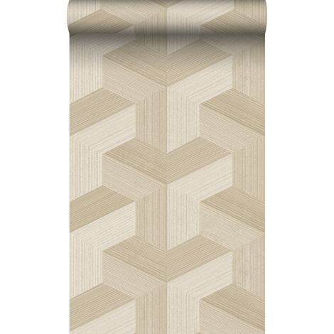 papier peint graphique 3D beige  - Origin Wallcoverings (1/5)