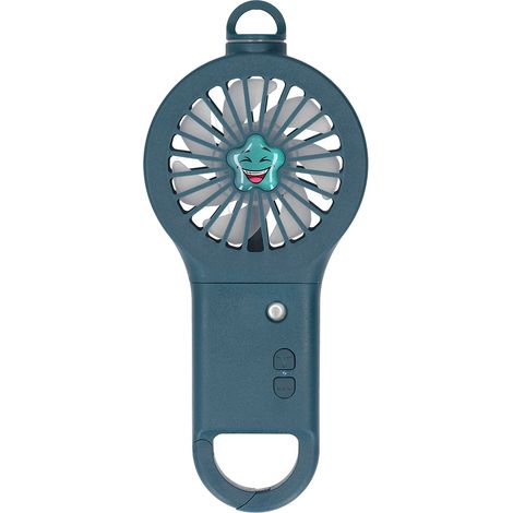 Ventilateur brumisateur multifonctionnel mignon à motif dessin animé, portable et de voyage, vert (1/5)