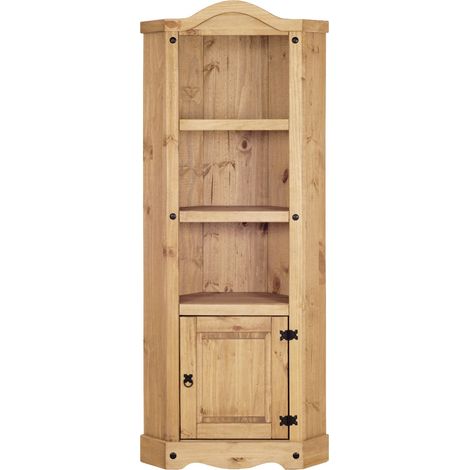 Corona Corner Unit - L37 x W76 x H187.5 cm - Distressed Waxed Pine (1/5)