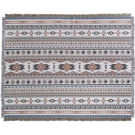1 pezzo 160 x 130 cm, coperta lavorata a maglia con motivo a traliccio e frange, stile bohémien, semplice, morbida e confortevole, protegge dal freddo, per divano, poltrona, riposo e pisolino (1/4)