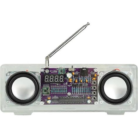 87.5MHz-108MHZ FM Radio Soldering Kit Numérique Tube Affichage FM Radio Électronique Kit DIY Soldering Learning (1/5)