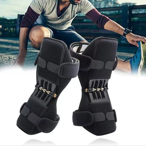 Lntyq Genouillères Spring Force, Knee Booster Support articulaire du genou Puissant protecteur de jambe antidérapant rebond