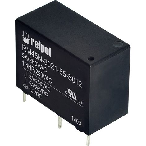 Relè elettromagnetico SPST-NO 12V 5A da c.s.