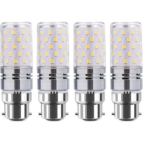 B22 LED-Maiskolbenlampen, 12 W, 4er-Pack, entspricht einer 100-W-Glühlampe, 4000 K, AC85-265 V. B22-Bajonettsockel. (1/5)