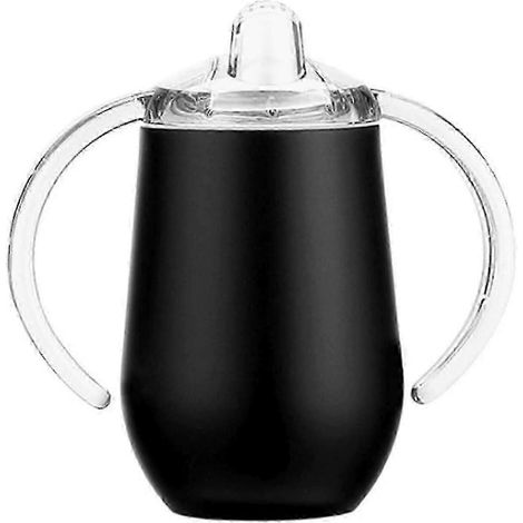 2025 AB Edelstahl-Trainingsbecher, 295 ml (10 oz), BPA-frei, doppelwandig und vakuumisoliert, mit Griffen, für Babys und Kinder. (1/5)