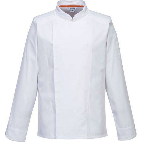 Veste De Cuisine Manches Longues Stretch Mesh Air Pro - Taille Xs - Blanc - Portwest