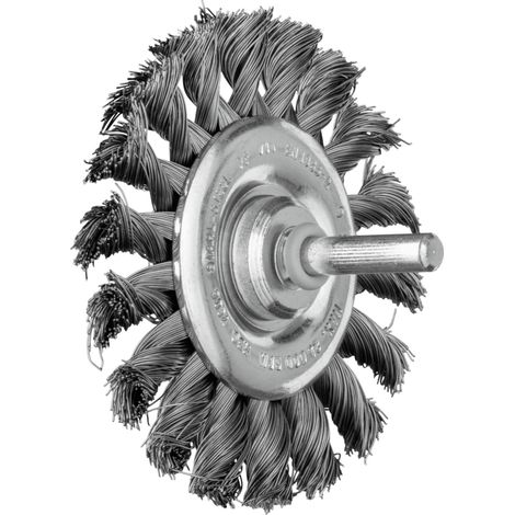 PFERD TOOLS Rundbürste gezopft RBG Ø76x6 mm Schaft-Ø6 mm Stahl-Draht-Ø0,35 10 Stk