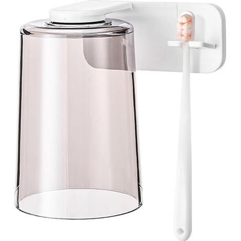 pour Salle De Bain sans Perçage Support Magnétique Adhésif pour Brosse À  Gobelet Mural Pour Bain De Bouche Douche, Appartement, Bureau, Hôtel, Camping, Dortoir, , (1/5)